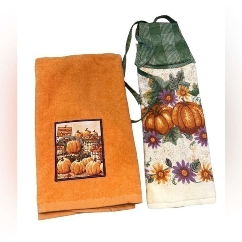 Fall - Pumpkin Kitchen Towels - Lot of 2